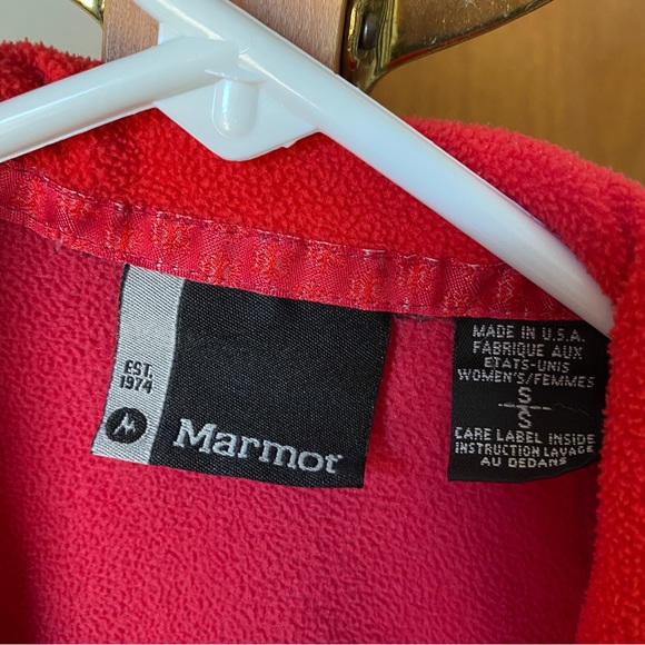 Marmot Red Fleece Zip-Up Sweater - Picture 3 of 5